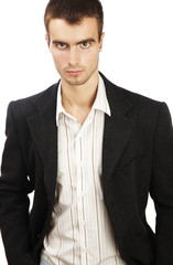 young man on a white background...