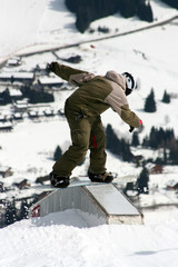 Snowboarder Box Slide