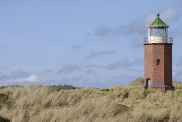 Fototapeta na wymiar Leuchtturm auf Sylt (Kampen)