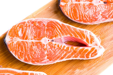 fresh salmon steak