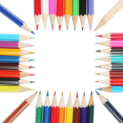 Colored pencils form a square