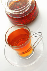 Cup of tea and teapot