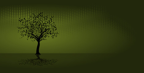 vecteur série, silhouette d'un jeune arbre - young vector tree