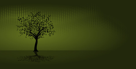vecteur série, silhouette d'un jeune arbre - young vector tree © Olivier Le Moal