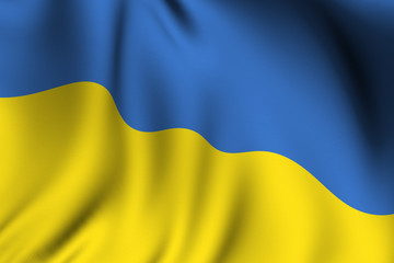 Rendered Ukrainian Flag