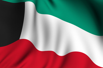 Rendered Kuwaiti Flag
