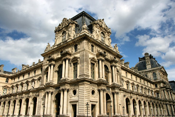 Fototapeta na wymiar Louvre - former royal palace, now museum. Paris, France.