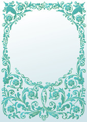 light blue frame decoration