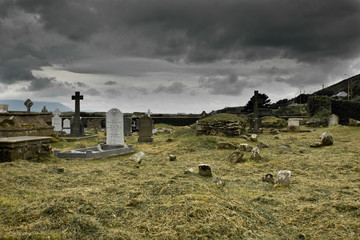 Graveyard in Ireland, color