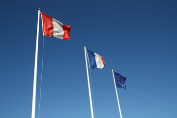 Three flags