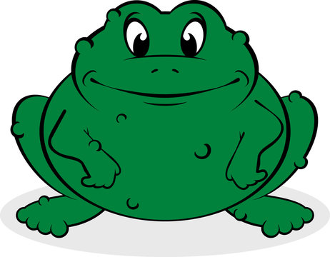 The image of the frog executed in a vector