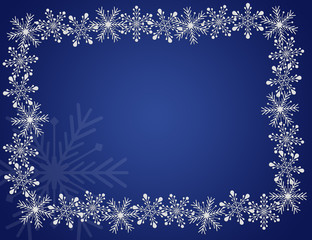 Blue Christmas Card from Snowflakes