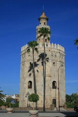 Fototapeta na wymiar tour d'or à Séville ou torre de oro
