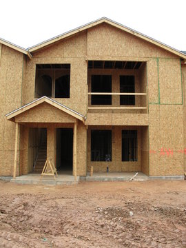 various stages of construction activity on project site