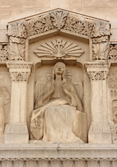 Fototapeta na wymiar Fourviere-lyon Basilica