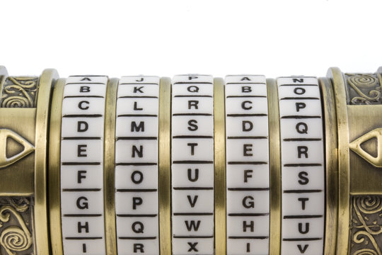 enter word set up as a password to combination puzzle box