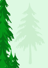 an evergreen trees background appropriate for stationary