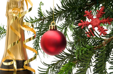 christmas decoration on white background