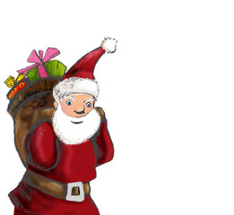 Illustration père noël détouré