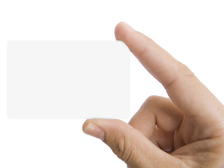 Obraz premium Présentation d'une carte de visite vierge sur fond blanc
