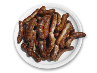 teller voller wurst und würstchen