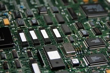 close-up photo of circuit board