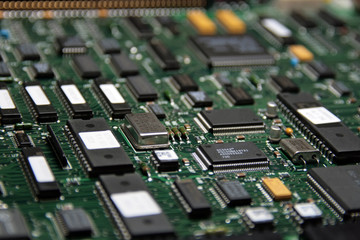 Fototapeta premium close-up photo of circuit board