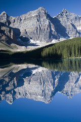 Lake Moraine in Banff National Park Canada