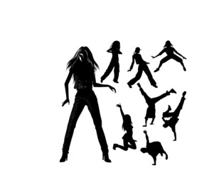 Dancers silhouette