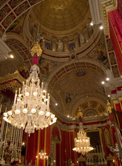 Fototapeta premium Typical inner architecture of a baroque church in Malta