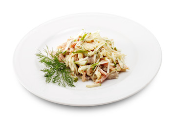 Salad Comprises Chopped Ham