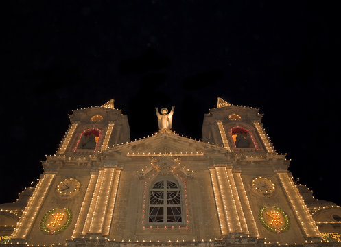The facade of the church in the village of Zurrieq