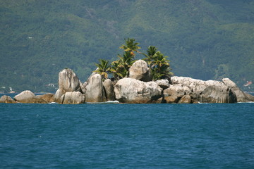 carte postale des Seychelles face &agrave; Mah&eacute;