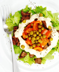 Chicken Salad Composed Chicken Liver and Pepper