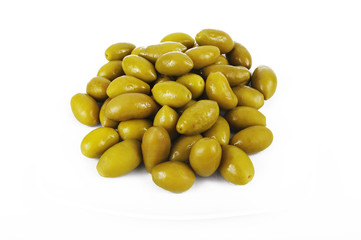 Olive verdi in Piatto bianco 2