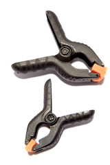 Clamps isolated on white background