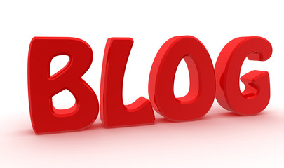 Red BLOG text