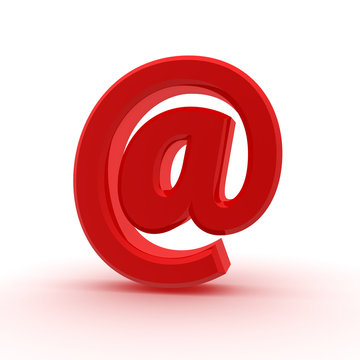 Red AT sign