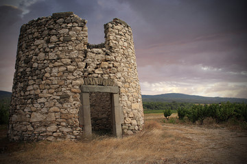 Batisse de vigne en pays cathare