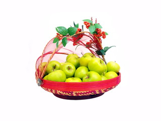 Green Apples Deco Basket One
