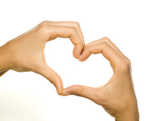 hands forming a heart