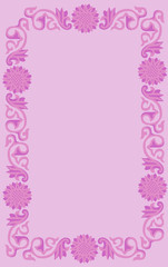 pink abstract frame decoration