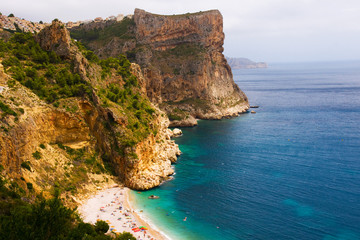 Beautiful beach in mountains
