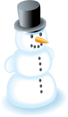 Schneemann als Attrappe