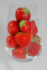 verre de fraises