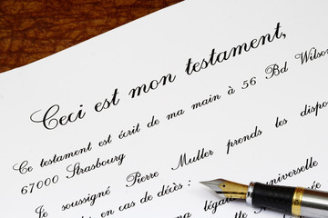 testament manuscrit