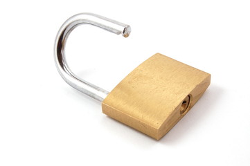 new padlock isolated on a white background.