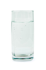 Glass of water isolated on white background