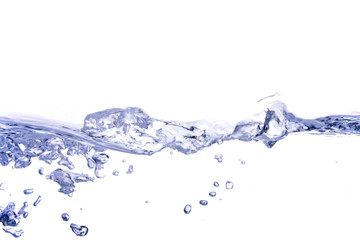 the purity of flowing water (isolated on white)