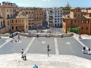 strassen von rom, blick von der spanische treppe
